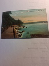 Antique Picture Postcard The Plank Walk Sea Cliff Long Island