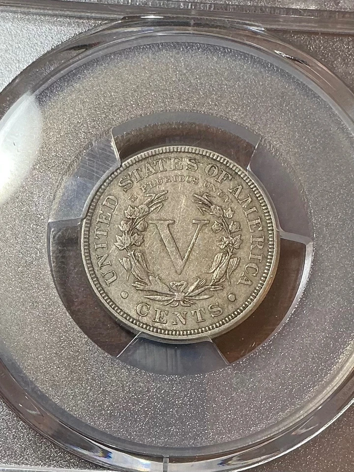 PCGS XF40 CAC 1885 LIBERTY V NICKEL KEY DATE  PERFECT FOR THE GRADE - Image 2 of 3