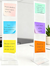 Monitor Memo Board,Detachable Acrylic Sticky Note Holder - Transparent Desktop M