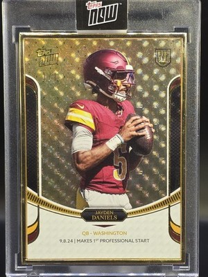 Jayden Daniels Topps Now Rookie Campaign 1/1 Gold Hex Fractor