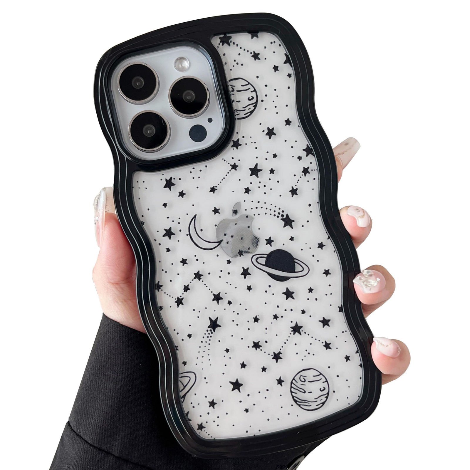 Coque iPhone 13 Pro originale motif astronomie idée cadeau transparente et poétique