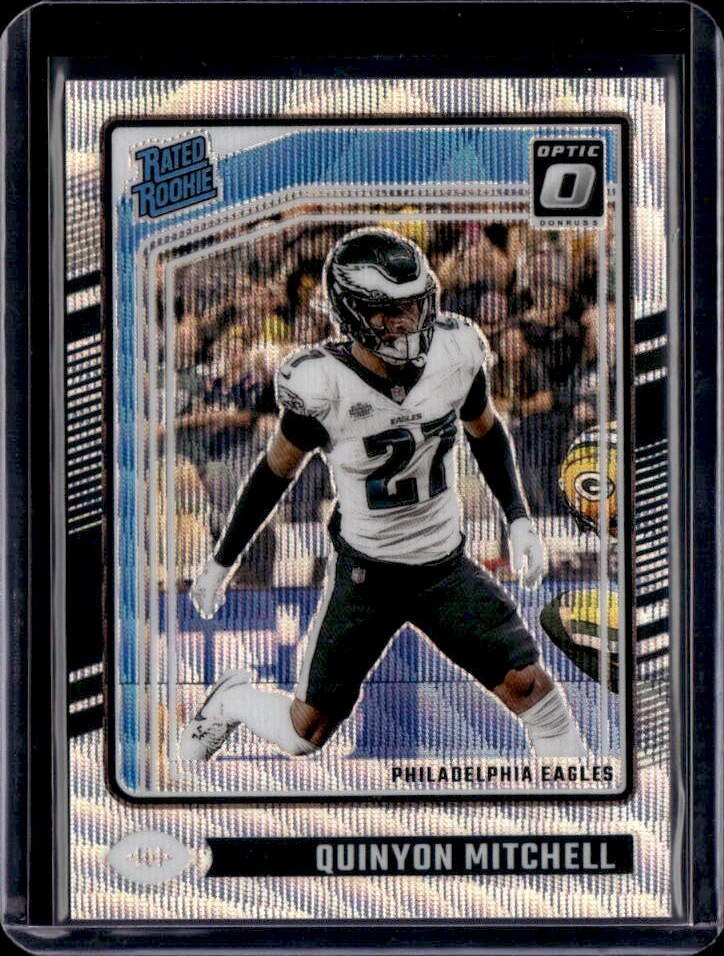 2024 Donruss Optic Quinyon Mitchell Rated Rookie (Wave) #282 Eagles #187/300