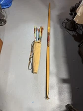 Vintage Indian Archery Recurve Bow  With Accessories 