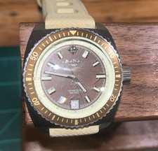 ZODIAC SEA DRAGON Swiss MadeQuartz, ZO2253 w/Date 44mm. Working, Brown/Green