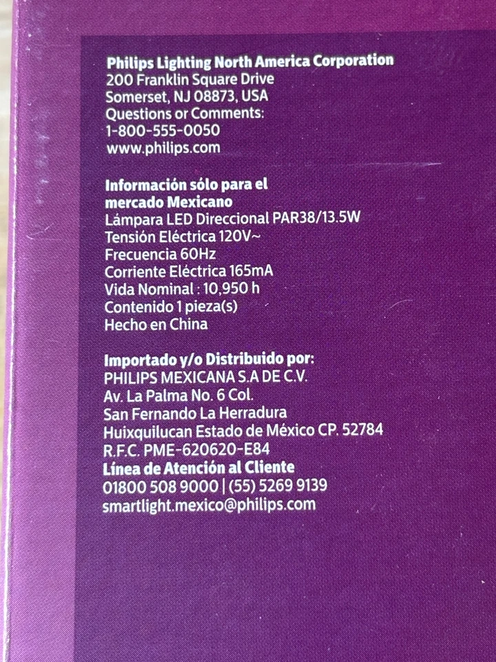 Philips Party LED - Luz amarilla interior/exterior PAR38 Flood - 13,5 W - Luz de insectos Foto 4 de 4