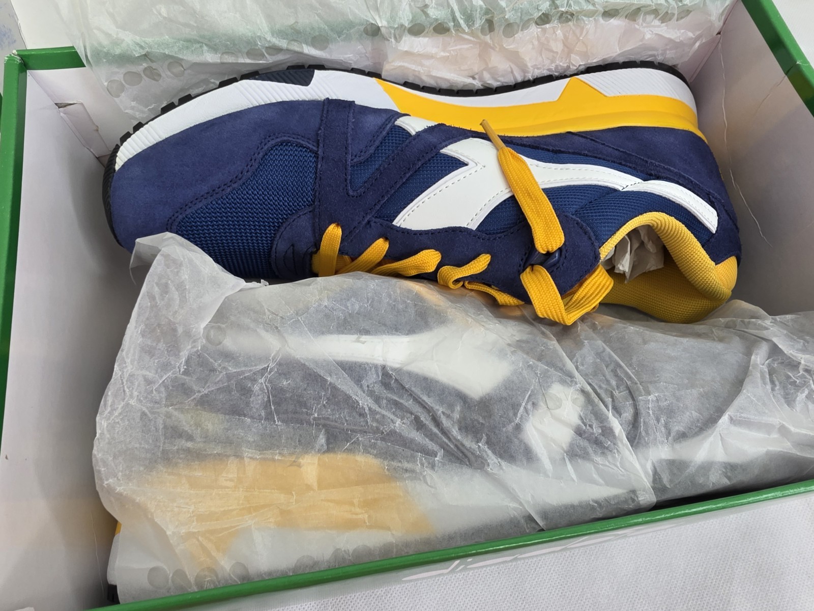 Diadora N9000 III Estate Blue/Daffodil yellow SZ 13 RARE NWB image 2