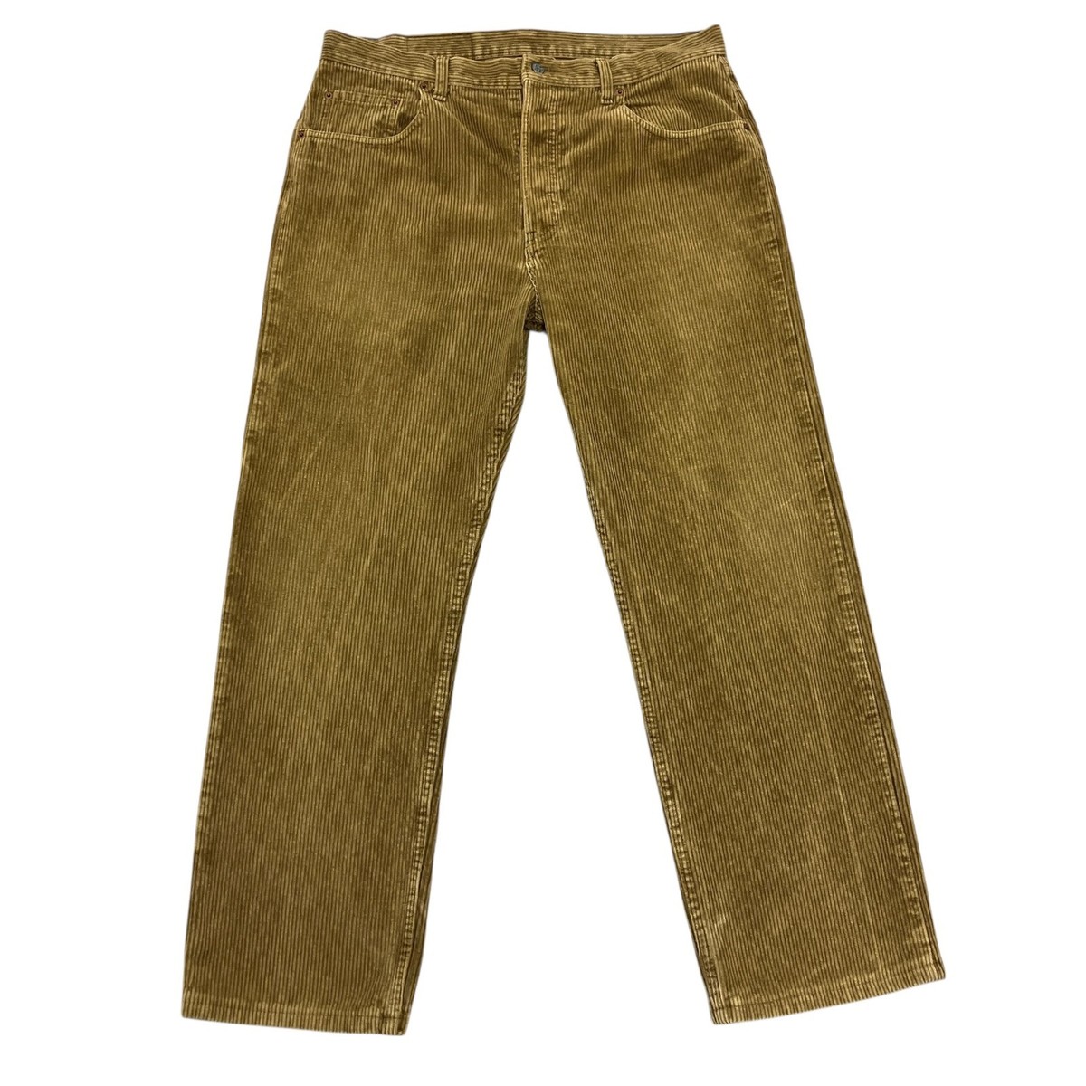Vintage Levi's 401 Corduroy Jeans Brown Mens 36W 29L Straight Fit 90s White  Tab