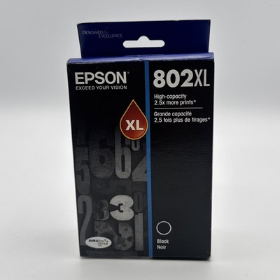 EPSON 802XL  DURABrite Ultra Ink High Capacity Black Cartridge 01/21