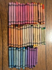 Lot of 49 CRAYOLA Binney USA Crayons Rare Retired Raw Umber Indian Red Lavender
