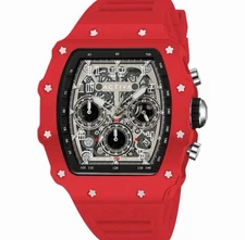 🔥 Activa X Invicta Men's Watch w/ Skeleton Dial - 44.3mm, Red🔥