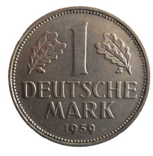 1959 J GERMANY MARK - Excellent Coin - FREE SHIP - Germany Bin #22