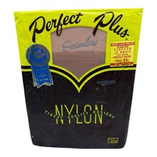 Vintage Perfect Plus Seamless Stretch Stockings Perfect Beige Fits 8-9