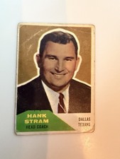 HANK STRAM DALLAS TEXANS 1960 FLEER FOOTBALL ROOKIE CARD #116 HOF. rookie card picture
