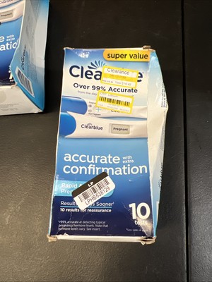Clearblue Rapid Digital Pregnancy Tests 10 ct Super Value Pack - Exp 02/2027