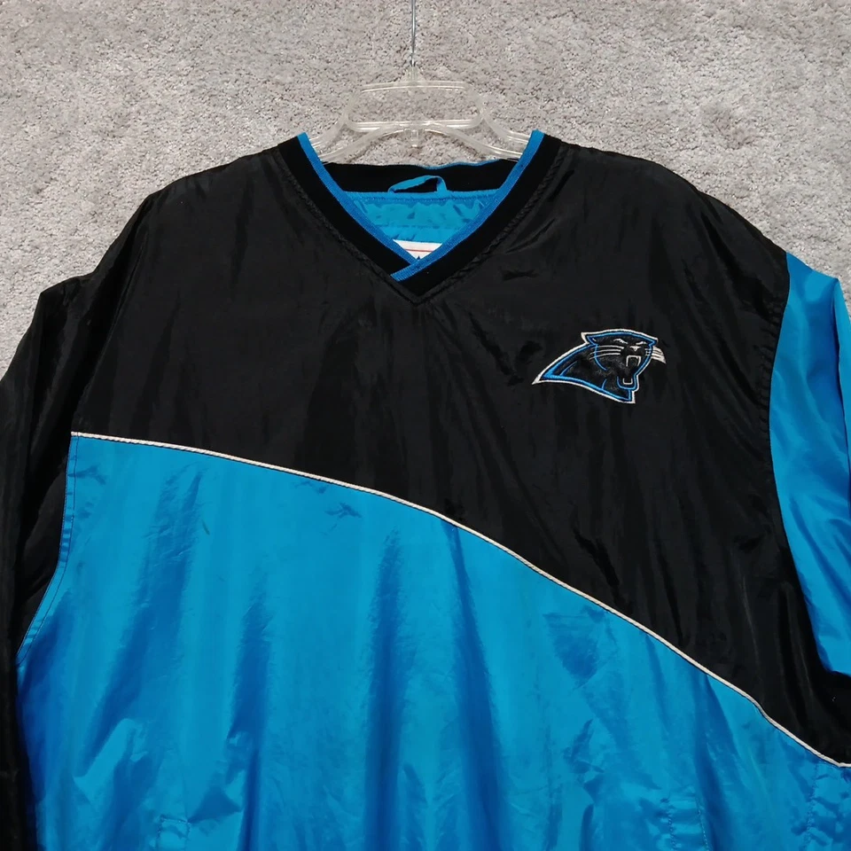 Chaqueta cortavientos vintage Carolina Panthers para hombre 2XL XXL azul cremallera lateral golf NFL Foto 3 de 4