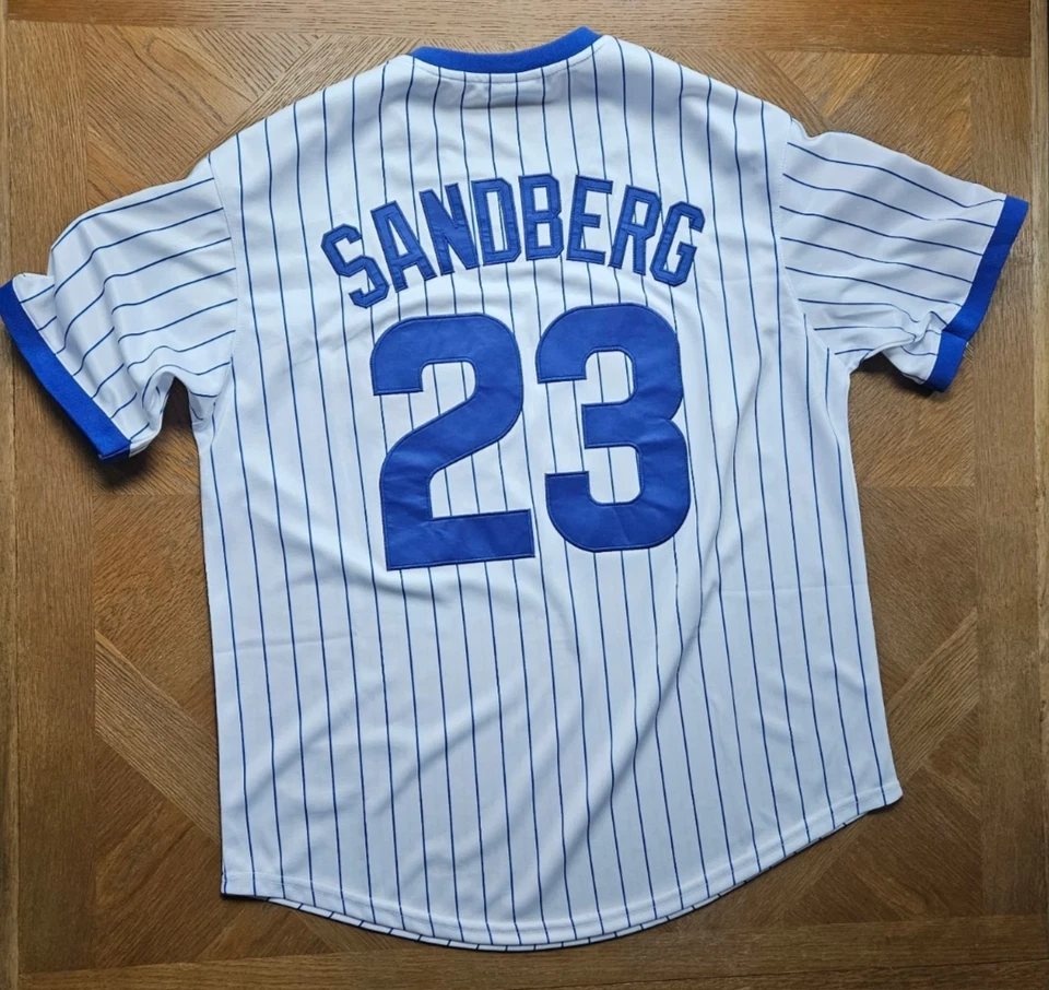 Camiseta deportiva Ryne Sandberg 1990 #23 Chicago Cubs All Star para hombre XL Home Cooperstown 🔥🐻 Foto 2 de 2