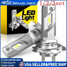 2/4x H7 LED Headlight Bulb Kit High Low Beam 80000LM Super Bright 6500K White E4