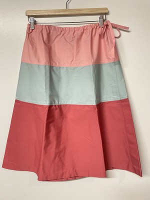Rare! Vintage Courreges Colorblock Skirt Made In France
