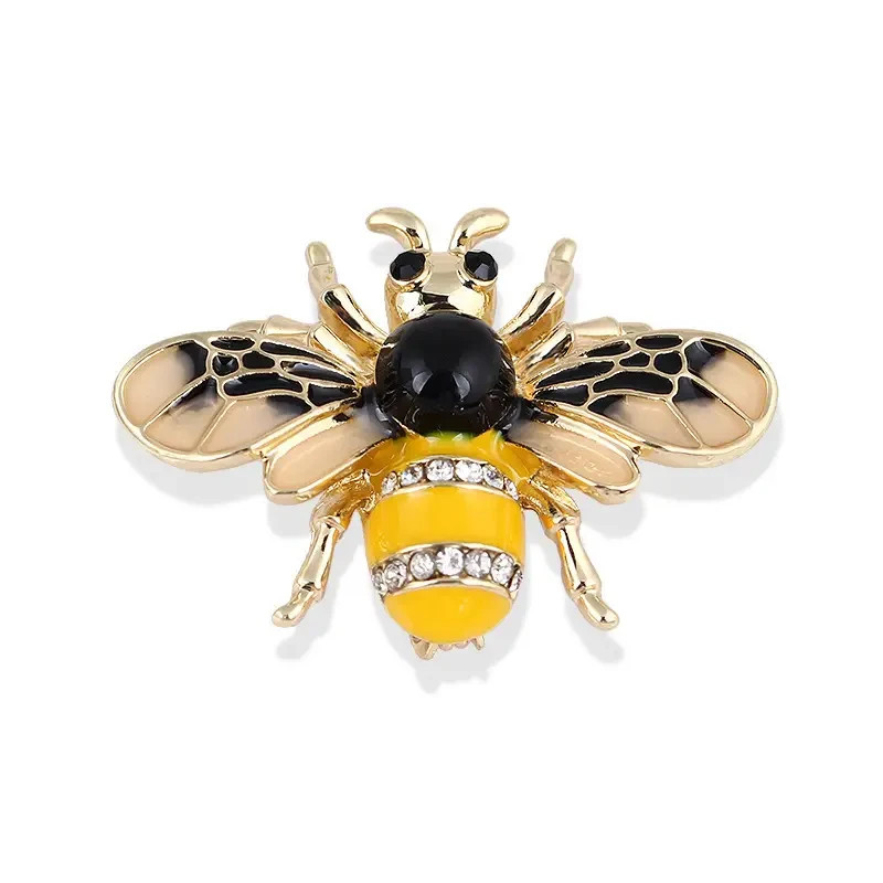 Beautiful Vintage Style HONEY BEE Bumble Insect ENAMEL Brooch Pin Jewellery
