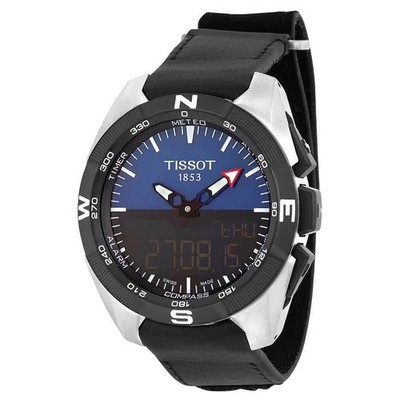 Tissot T-Touch Analog & Digital Black Leather Band Men's Watch T0914204604100
