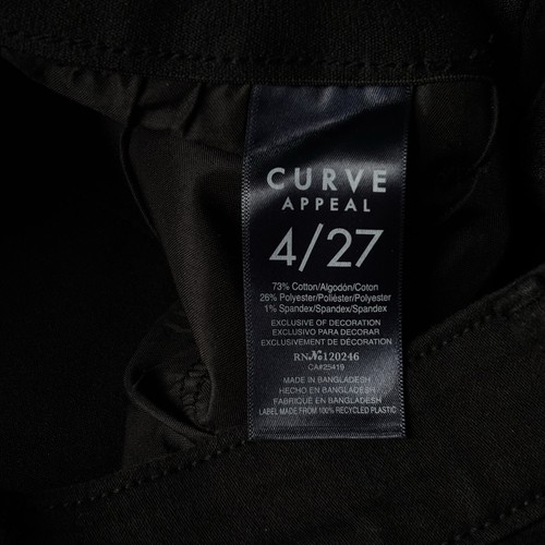 Curve Appeal Damen Jeans 4/27 schwarz Denim Skinny Taschen Polyester Mid Rise - Bild 10 von 13