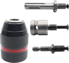 13mm Keyless Metal Drill Chuck, with SDS-Plus Shank 1/4 Inch Hex Shank 1/2 Inch