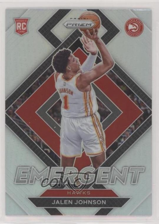 2021-22 Panini Prizm Emergent Silver Prizm Jalen Johnson #18 1jl9