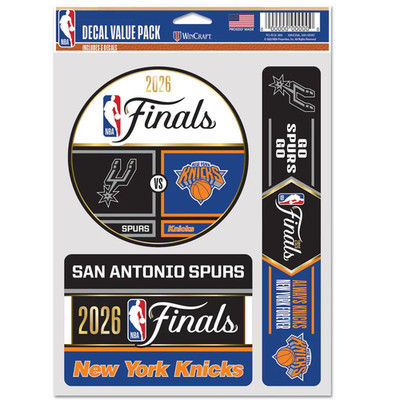 2026 NBA Finals New York Knicks vs San Antonio Spurs Dueling 3 Decal Set
