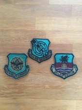 3 X USAF CLOTH BADGES PATCHES AMC 28th AIR DIV 15th AIR BASE WING