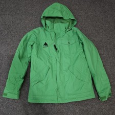 Burton Youth 14/16 Green DRYRIDE Snowboard Jacket Waterproof Hooded Winter Coat