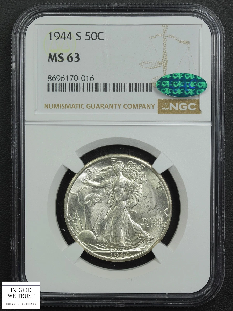 MS 63 Graded 1944 Year Liberty Walking Half Dollars (1916-1947