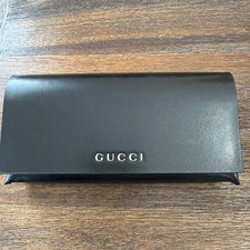 Gucci Black Soft Leather Sunglasses Eyeglasses Case with Magnetic Closure