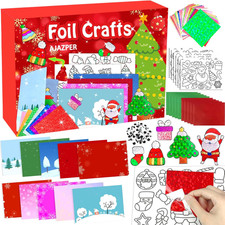 Foil Crafts for Kids, Christmas Crafts for Kids, Christmas Games Cards Craft Kit