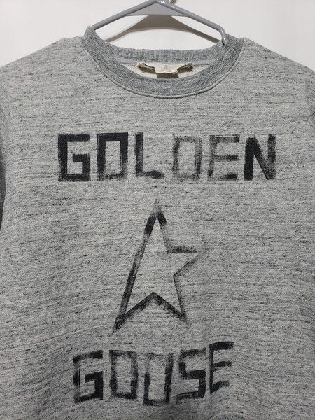 Golden Goose sudadera gris con cuello redondo mujer talla small 3