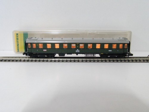 Minitrix N 3171 vagón de pasajeros 3.ª clase, DRG -ILUMINACIÓN INTERIOR- EXCELENTE en EMBALAJE ORIGINAL #67072 | Zustand: Gebraucht