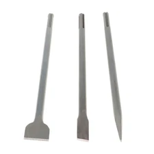3 Pack 16" Long-Point SDS Max Bits Set Durable Chisel Scaling Chisel Flat Chisel