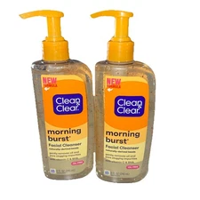 2 X Clean & Clear Morning Burst Facial Cleanser Vitamin C + BHA Oil Free 8 Oz Ea