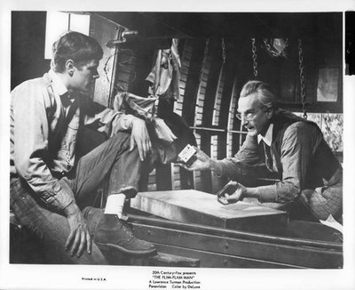 Michael Sarrazin George Scott discuss card tricks in the film The - Old Photo