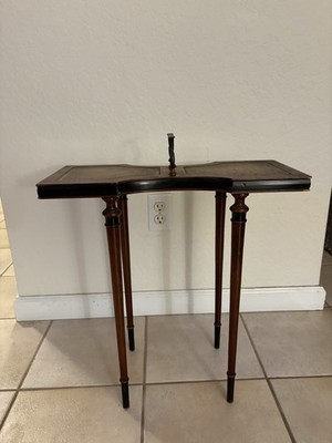 Antique 19th Century Weiman Heirloom Mahogany  Tea Table With Folding Handle