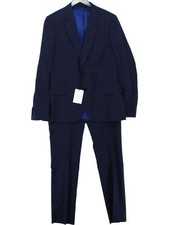 Paul Smith Men's Two Piece Suit Chest: 42 in Blue Wool with Other 2 Piece