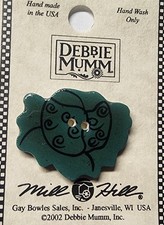 DIY Mill Hill Ceramic Button - Lettuce Button