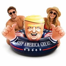 MAKE SUMMER Time GREAT AGAIN - with Donald Trump, American Pool Float TrumpF...