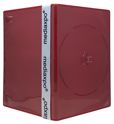 200 SLIM Solid Red Color Single DVD Cases 7MM - Picture 2 of 3