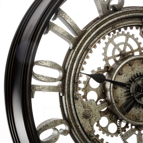 Reloj de Pared para Salón y Comedor Sarkis, Diseño Elegante, Color Gris 50 cm, M - Imagen 3 de 5