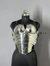 Medieval Steel Lady Armor Corset Breastplate Queen Cosplay/Female Armor