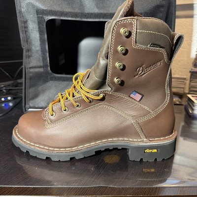 Danner Quarry USA 10.5D 8in Mens Brown Goretex Work Boots 17305 Soft Toe