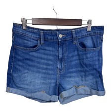 Old Navy High Rise Wow Blue Casual Denim Jean Shorts Women  s Size 12