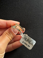 14k Yellow Gold Princess-Cut White/Colorless Diamond Ring, Size 7