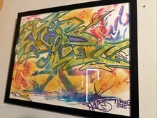 original graffiti art Hand Painted Burner TOPIK DRUG CREW! NYC
