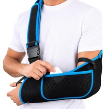 Arm Sling Shoulder Immobilizer, Adjustable Torn Rotator Cuff Large, Blue